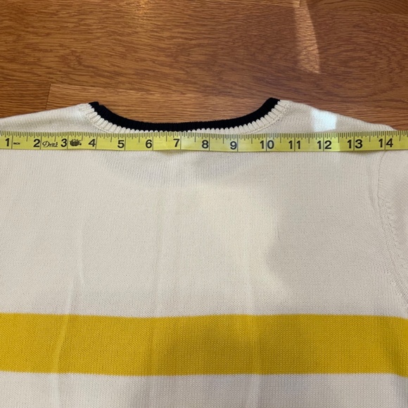 Talbots Bold Striped Pima Cotton Sweater, Size M - Picture 7 of 8